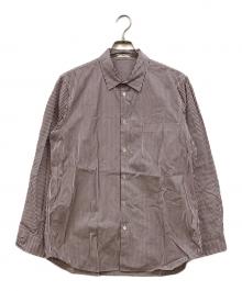 ATON（エイトン）の古着「ストライプシャツ」｜レッド