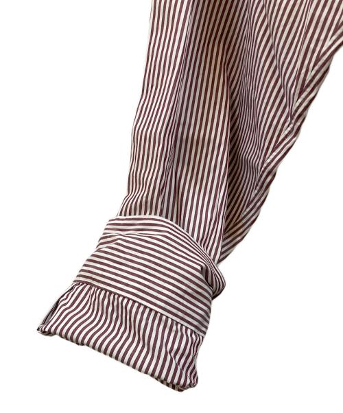 ATON（エイトン）ATON (エイトン) ストライプシャツ レッド サイズ:04の古着・服飾アイテム
