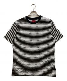 SUPREME（シュプリーム）の古着「Logo Stripe S/S Top」｜ホワイト×ブラック