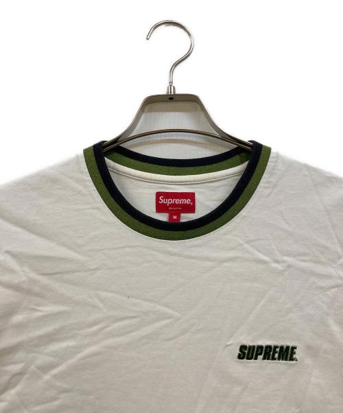 SUPREME（シュプリーム）SUPREME (シュプリーム) Split Rib S/S TOP グリーン×ホワイト サイズ:Ｍの古着・服飾アイテム