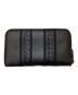 BOTTEGA VENETA (ボッテガベネタ) イントレチャー ジップラウンドウォレット ネイビー×ブラウン：12000円