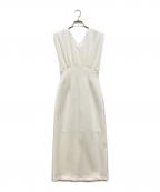 anuansアニュアンス）の古着「ニュアンスネックストレートカットワンピース」｜ホワイト