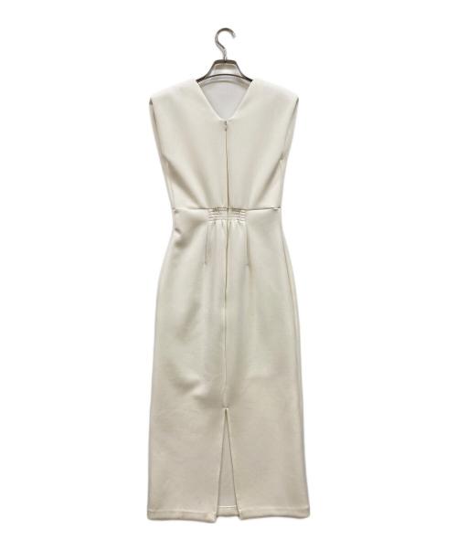 anuans（アニュアンス）anuans (アニュアンス) ニュアンスネックストレートカットワンピース ホワイト サイズ:Sの古着・服飾アイテム