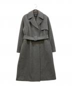 theoryセオリー）の古着「LAMB MELTON 2 WRAP TRENCH コート」｜グレー
