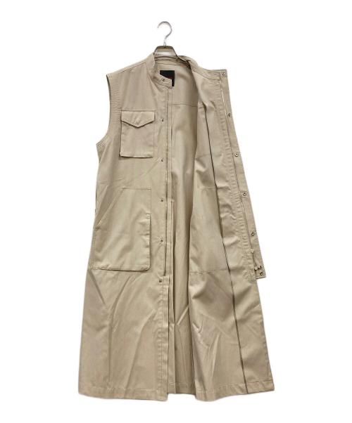 CABAN（キャバン）CABaN (キャバン) ポリエステルコットンポプリン ロングジレ ベージュ サイズ:F 未使用品の古着・服飾アイテム