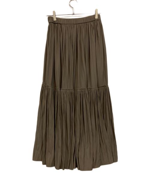 MUSE de Deuxieme Classe（ミューズ ドゥーズィエム クラス）MUSE de Deuxieme Classe (ミューズ ドゥーズィエム クラス) Gather Maxi スカート ベージュ サイズ:Fの古着・服飾アイテム