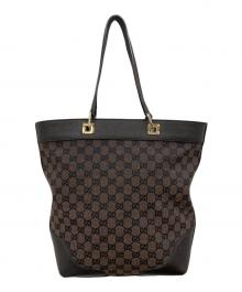 GUCCI（グッチ）の古着「GGキャンバス レザーコンビトートバッグ」｜ブラウン