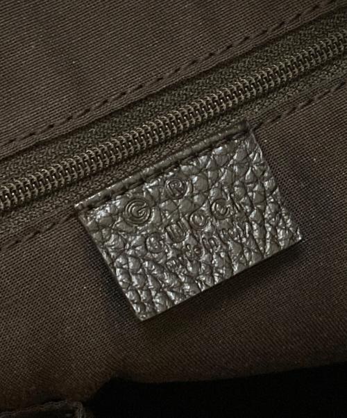 GUCCI（グッチ）GUCCI (グッチ) GGキャンバス レザーコンビトートバッグ ブラウンの古着・服飾アイテム