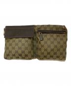 GUCCIグッチ）の古着「GGキャンバス ウエストポーチ」｜ベージュ