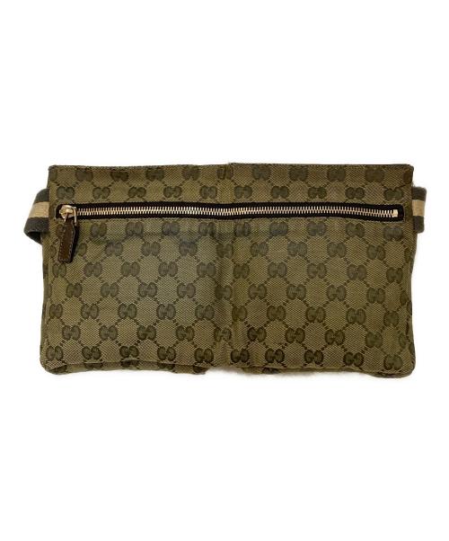 GUCCI（グッチ）GUCCI (グッチ) GGキャンバス ウエストポーチ ベージュの古着・服飾アイテム