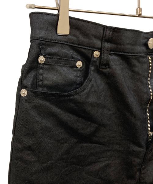 ok.soon（オクスン）ok.soon (オクスン) PICCADILLY (ピカデリー) コーティングデニムミドルスカート ブラック サイズ:3の古着・服飾アイテム