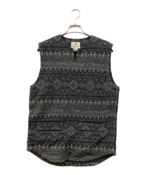 Snow peak（スノーピーク）snow peak (スノーピーク) Shetland Cotton JQ Tweed Vest グレー サイズ:Ｍの古着・服飾アイテム