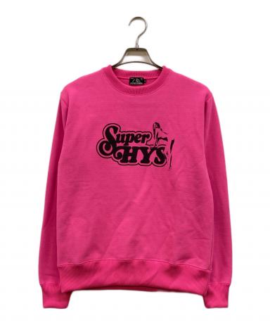 ヒステリックグラマー　スウェット　ブルゾン　両腕ロゴ　 ピンク系　フリーサイズ 中古・古着通販】Hysteric Glamour (ヒステリックグラマー) SUPER HYS