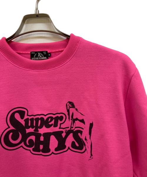 Hysteric Glamour（ヒステリックグラマー）Hysteric Glamour (ヒステリックグラマー) SUPER HYS スウェット ピンク サイズ:Ｍの古着・服飾アイテム