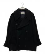 KOLORカラー）の古着「メルトンハーフコート」｜ブラック