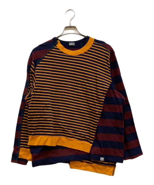 kolor/BEACON（カラービーコン）kolor/BEACON (カラービーコン) ソフト天竺 ボーダードッキングカットソー マルチカラー サイズ:1の古着・服飾アイテム