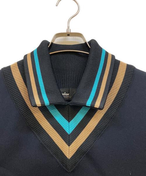 KOLOR（カラー）KOLOR (カラー) 襟付ダンボールスウェット ネイビー サイズ:1の古着・服飾アイテム