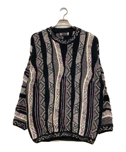 TUNDRA（ツンドラ）TUNDRA (ツンドラ) 3Dニット ブラック サイズ:Lの古着・服飾アイテム