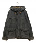 POLO RALPH LAURENポロ・ラルフローレン）の古着「裏地チェック オイルドマウンテンパーカー」｜ブラック