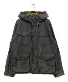 POLO RALPH LAUREN（ポロ・ラルフローレン）の古着「裏地チェック オイルドマウンテンパーカー」｜ブラック