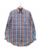 RRLダブルアールエル）の古着「フランネルシャツ」｜ブルー