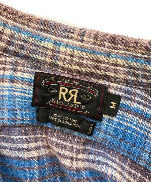 RRL（ダブルアールエル）RRL (ダブルアールエル) フランネルシャツ ブルー サイズ:Ｍの古着・服飾アイテム