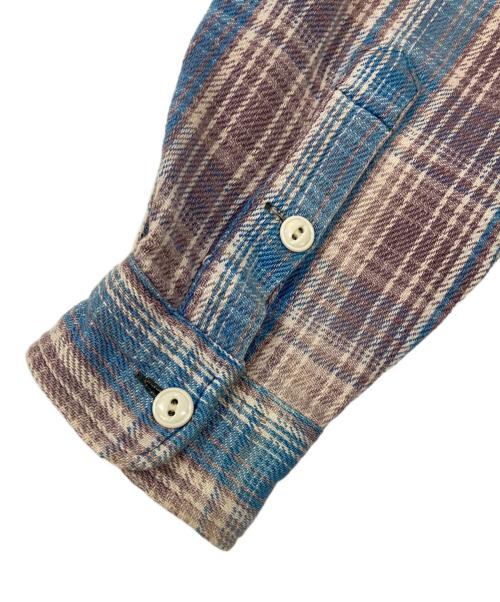 RRL（ダブルアールエル）RRL (ダブルアールエル) フランネルシャツ ブルー サイズ:Ｍの古着・服飾アイテム