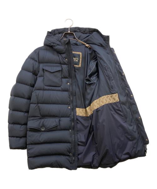HERNO（ヘルノ）HERNO (ヘルノ) ポーラーテック ナイロンシャーモニー ダウンジャケット ネイビー サイズ:46の古着・服飾アイテム