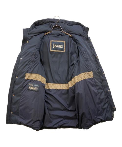 HERNO（ヘルノ）HERNO (ヘルノ) ポーラーテック ナイロンシャーモニー ダウンジャケット ネイビー サイズ:46の古着・服飾アイテム