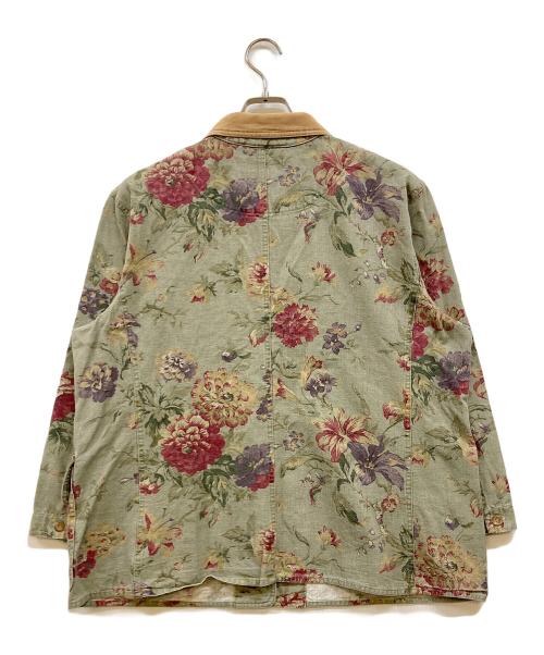 COLDWATER CREEK（コールドウォーター・クリーク）COLDWATER CREEK (コールドウォーター・クリーク) ボタニカルフラワー カバーオール グリーン サイズ:PXLの古着・服飾アイテム