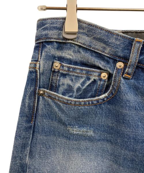 A BATHING APE（ア ベイシング エイプ）A BATHING APE (ア ベイシング エイプ) A.P.C. (アーペーセー) カモフラ切替 セルビッチデニムパンツ インディゴ サイズ:W30 未使用品の古着・服飾アイテム