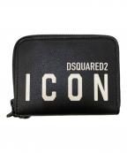 DSQUARED2ディースクエアード）の古着「ICON ウォレットチェーン付きジップウォレット」｜ブラック