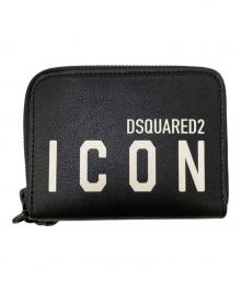 DSQUARED2（ディースクエアード）の古着「ICON ウォレットチェーン付きジップウォレット」｜ブラック