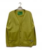 TTT MSWティー）の古着「フラワーボタン ニットカーディガン」｜イエロー