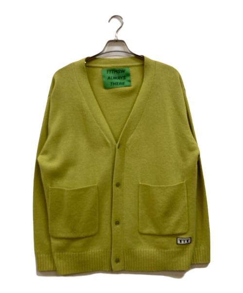 TTT MSW（ティー）TTT MSW (ティー) フラワーボタン ニットカーディガン イエロー サイズ:Lの古着・服飾アイテム
