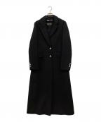 ZARA×MANTECOザラ×マンテコ）の古着「シルバー釦チェスターコート」｜ブラック