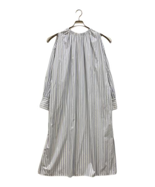 TOMORROW LAND（トゥモローランド）TOMORROW LAND (トゥモローランド) ストライプシャツワンピース ホワイト×ブルー サイズ:34の古着・服飾アイテム