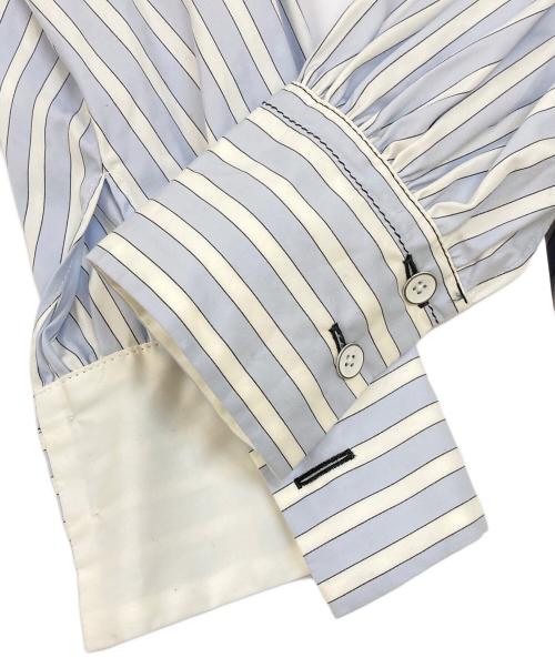 TOMORROW LAND（トゥモローランド）TOMORROW LAND (トゥモローランド) ストライプシャツワンピース ホワイト×ブルー サイズ:34の古着・服飾アイテム