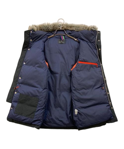 PS Paul Smith（ＰＳポールスミス）PS Paul Smith (ＰＳポールスミス) ファー付きダウンジャケット ブラック サイズ:Ｍの古着・服飾アイテム