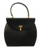 TIFFANY & Co.ティファニー）の古着「T字金具 レザーワンハンドルバッグ」｜ブラック