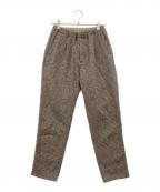 nonnativeノンネイティブ）の古着「MANAGER EASY PANTS RELAX FIT WOOL GLEN PLAID」｜ブラウン