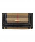 BURBERRYバーバリー）の古着「チェック柄ロングウォレット」｜ブラウン