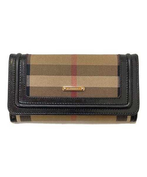 BURBERRY（バーバリー）BURBERRY (バーバリー) チェック柄ロングウォレット ブラウンの古着・服飾アイテム
