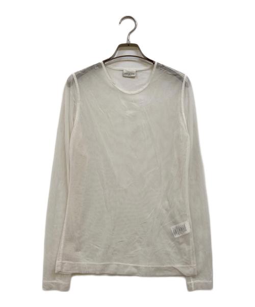 DRIES VAN NOTEN（ドリスヴァンノッテン）DRIES VAN NOTEN (ドリスヴァンノッテン) シアーメッシュ パワーネットカットソー ベージュ サイズ:Ｍの古着・服飾アイテム