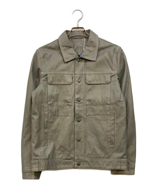 EMMAUELA（エマヌエーラ）emmauela (エマヌエーラ) カウハイド レザージャケット グレー サイズ:46 未使用品の古着・服飾アイテム