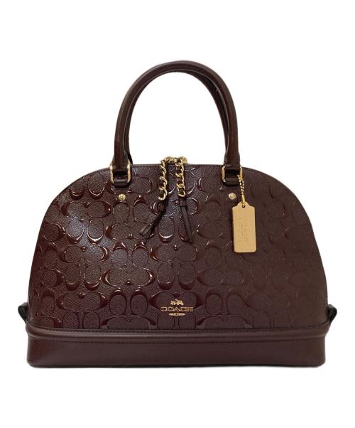 COACH（コーチ）COACH (コーチ) シエラサッチェルハンドバッグ レッドの古着・服飾アイテム