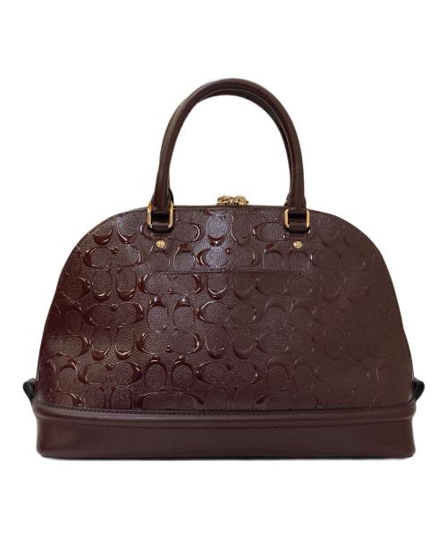 COACH（コーチ）COACH (コーチ) シエラサッチェルハンドバッグ レッドの古着・服飾アイテム