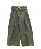 NAUTICAノーティカ）の古着「Double Waist Distressed Baggy」｜インディゴ