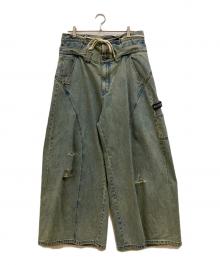 NAUTICA（ノーティカ）の古着「Double Waist Distressed Baggy」｜インディゴ