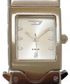 DIESELディーゼル）の古着「Closer stainless steel watch」｜ホワイト